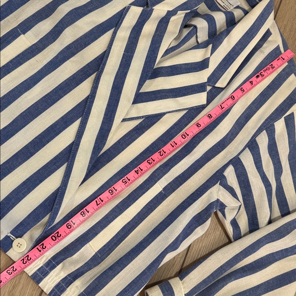 Vintage Union Made Weathervane 3 Piece Set Blazer Skirt Shorts Stripe Nautical - Picture 5 of 13